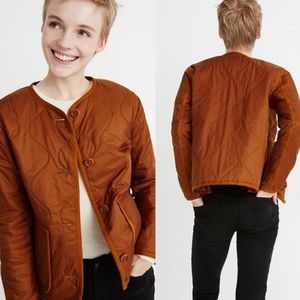 Madewell Quilted Liner Jacket - Golden Orange Rust